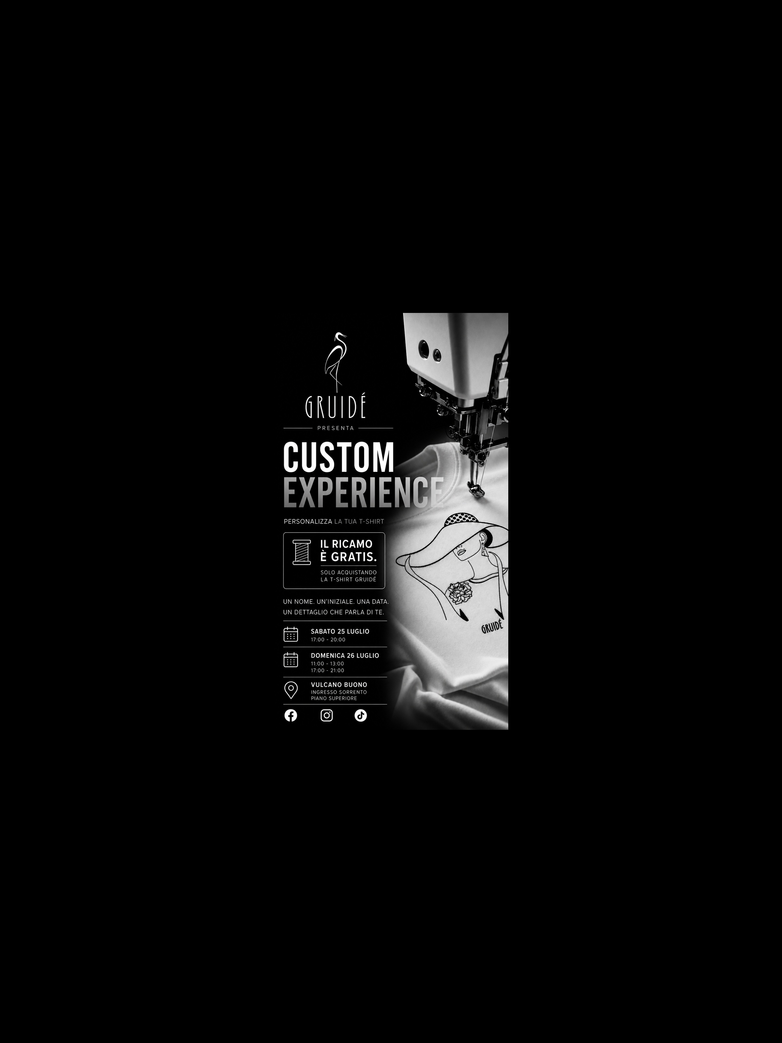Gruidé Custom Experience: Personalizza la tua T-Shirt